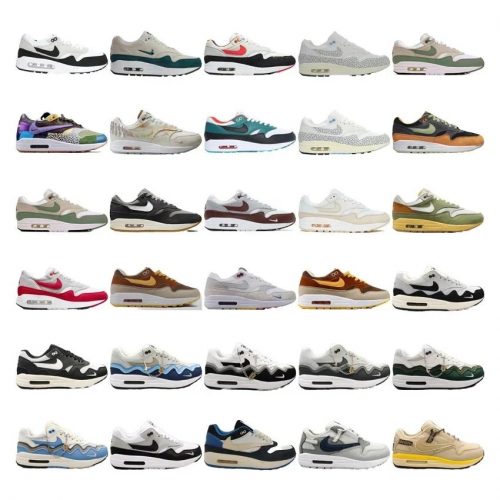 Nike Air Max 1 Iconic Running Sneakers Multicolor