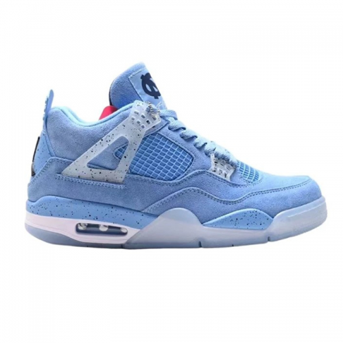 Jordan 4 Retro UNC Basketball Sneakers Light Blue