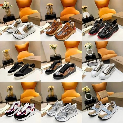 Burberry Check Print Sneakers Collection Casual Shoes Multicolor
