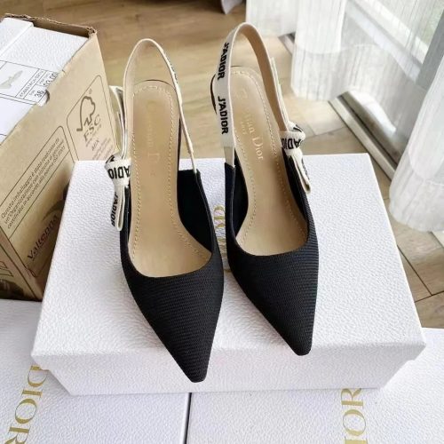 Christian Dior J'Adior Slingback Elegant High Heels Black and White