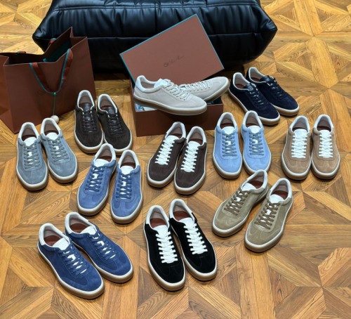 Loro Piana Open Walk casual suede sneakers Multicolor