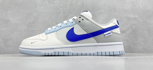 Nike Dunk Low Scrap casual sneakers White and Blue