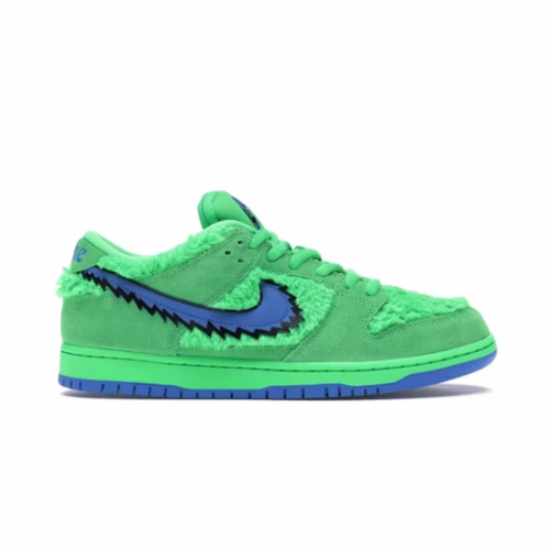 Nike SB Dunk Low Grateful Dead Bears Green Chunky Sneakers Green and Blue