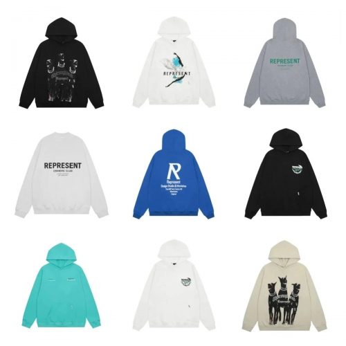 Represent Owners Club Graphic Hoodie Streetwear Pullover Multicolor