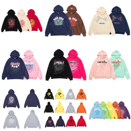 Sp5der Sp5der Web Graphic Streetwear Hoodie Multicolor