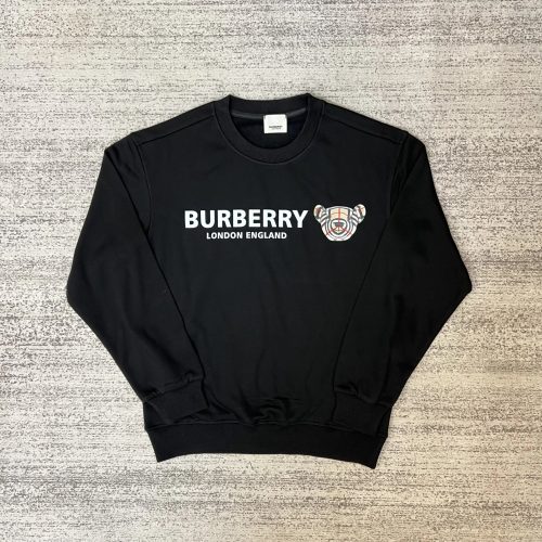 Burberry Thomas Bear Graphic Cotton Sweatshirt Black