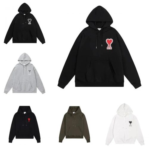 Ami Paris Ami Ami de Coeur Heart Patch Hoodie Multicolor