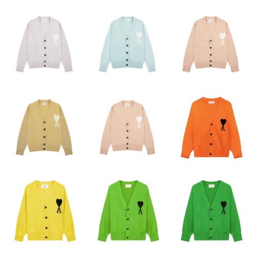 Ami Paris Ami de Coeur Knit Cardigan Multicolor