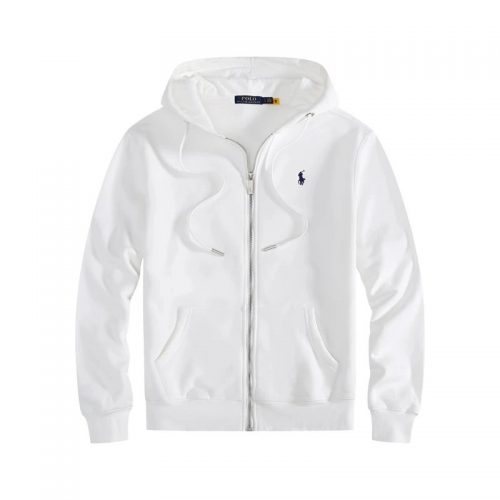 Ralph Lauren RL Zip-Up Casual Hoodie White