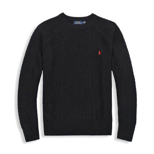 Polo Ralph Lauren PRL Cable Knit Classic Sweater Black