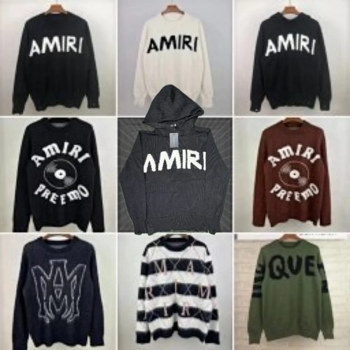 Amiri Graphic Knitwear Collection Streetwear Sweaters and Hoodies Multicolor
