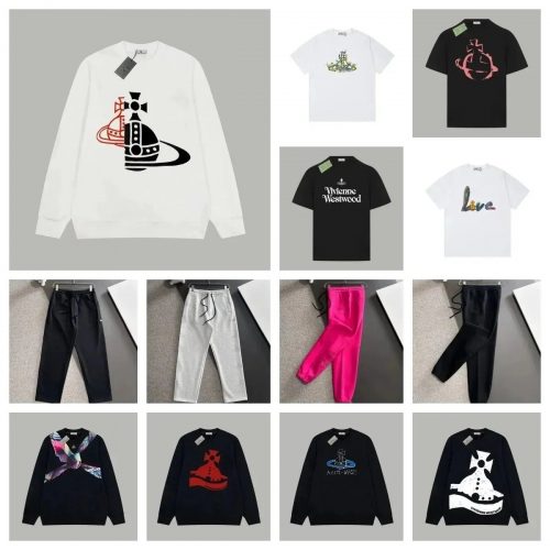 Vivienne Westwood Orb Graphic Cotton Sweatshirt Black and White