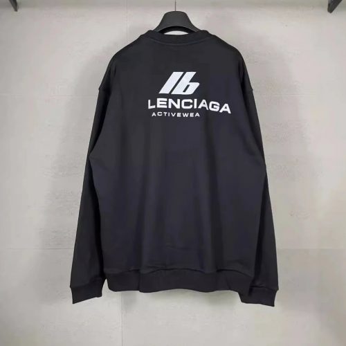 Balenciaga Activewear Oversized Sweatshirt Black