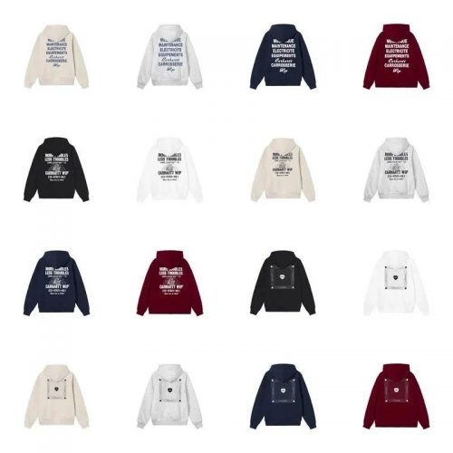 Carhartt WIP Graphic Print Cotton Hoodie Multicolor