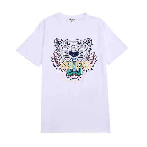 Kenzo Tiger Head Graphic Tee Cotton T-Shirt White