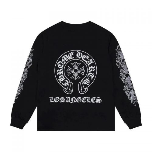 Chrome Hearts Los Angeles Horseshoe Graphic Long Sleeve Shirt Black