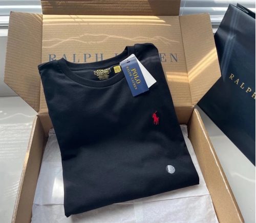 Ralph Lauren Custom Slim Fit Cotton T-Shirt Black