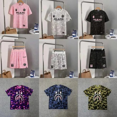 A Bathing Ape BAPE Camo Graphic Streetwear T-Shirt Multicolor