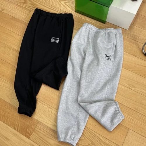 Nike Stussy Fleece Casual Joggers Black and Gray