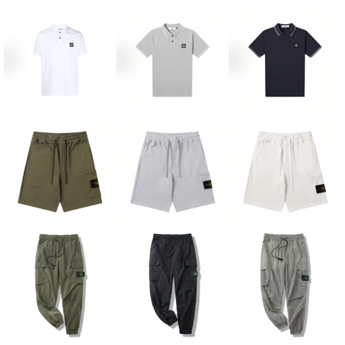Stone Island Compass Patch Casual Apparel Collection Multicolor