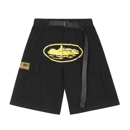 Guerillaz Cargo Shorts Graphic Streetwear Black