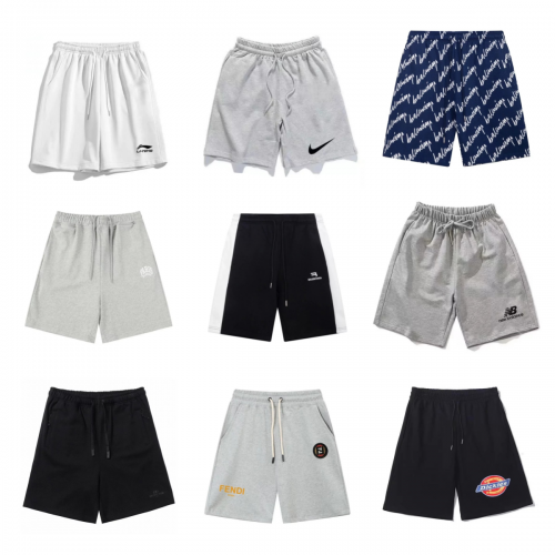 Fendi Logo Print Sweat Shorts Casual Shorts Gray