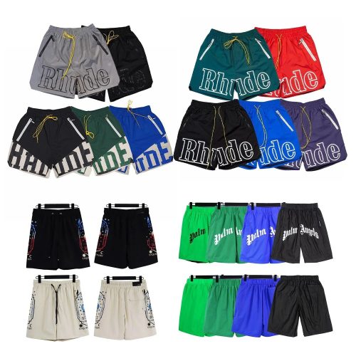 Rhude Logo Print Nylon Shorts Streetwear Casual Shorts Multicolor