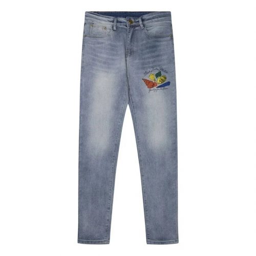 Louis Vuitton LV Greetings from the Beach Embroidered Jeans Blue