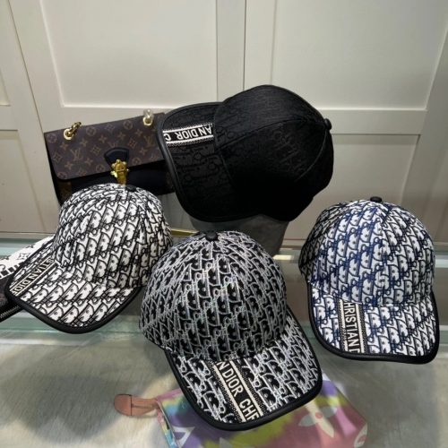 Dior Oblique Baseball Cap Monogram Streetwear Hat Multicolor