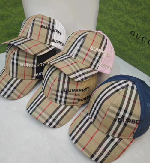 Burberry Check Print Classic Baseball Cap Multicolor