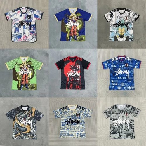 Stussy Dragon Ball Z Graphic Jersey Casual T-Shirt Multicolor