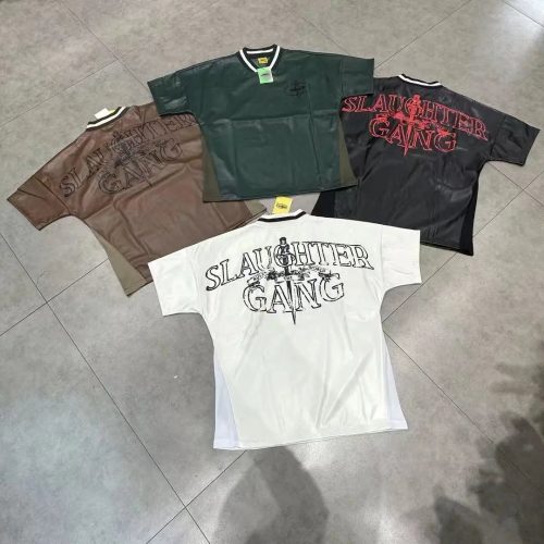 Slaughter Gang Graphic Jersey Streetwear T-Shirt Multicolor