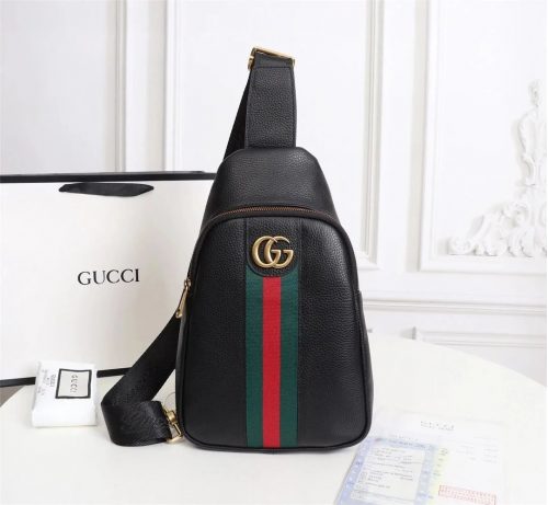 Gucci Ophidia GG Small Leather Belt Bag Black