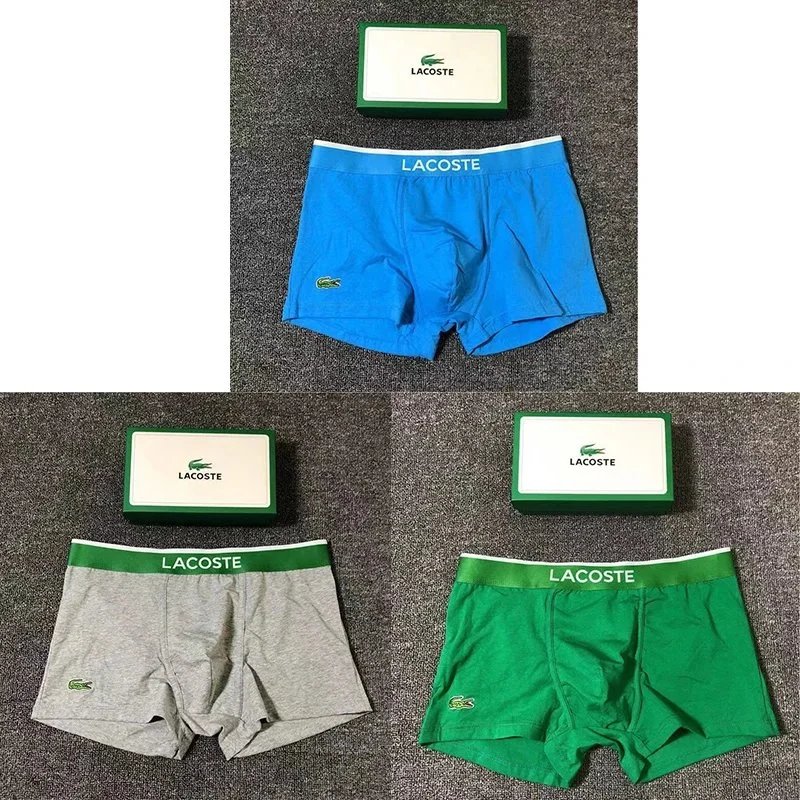 LACOSTE 灰+蓝+绿 礼盒装