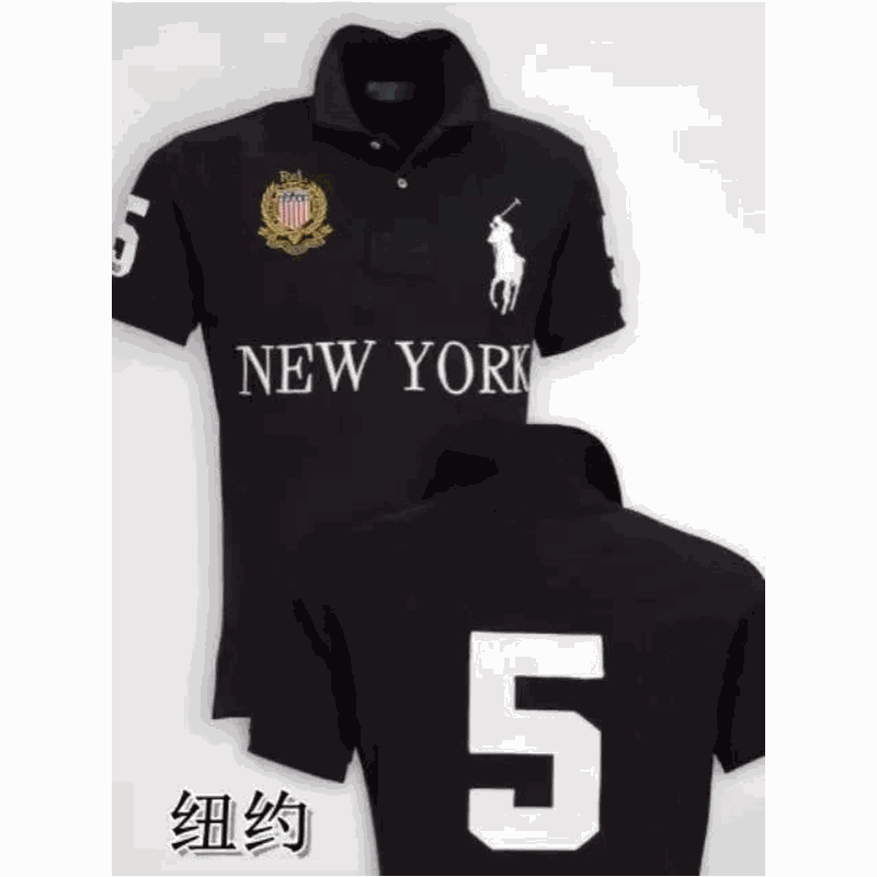 Ralph Lauren New York Big Pony Cotton Polo Shirt Black