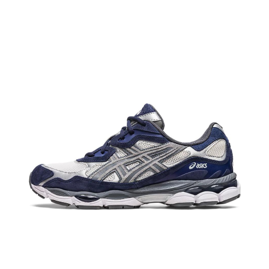 Asics Gel-Kayano 14 Retro Sneakers Mesh and Suede Navy and Silver