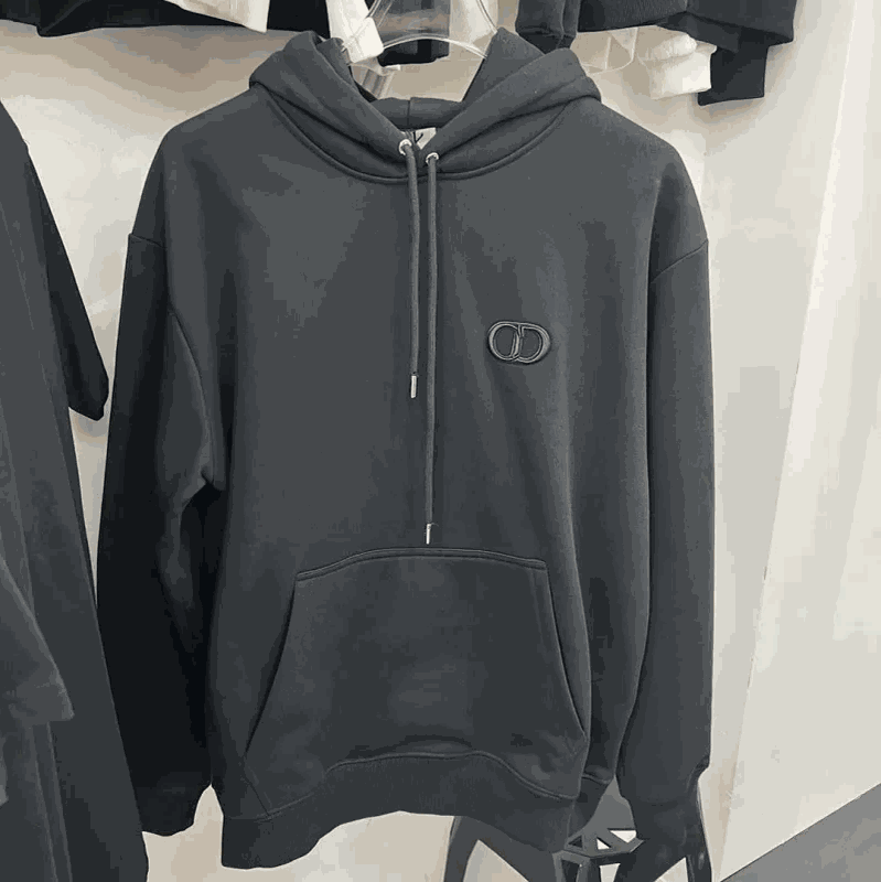 Dior CD Icon Cotton Hoodie Black