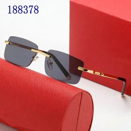 Cartier Santos de Cartier Rimless Sunglasses Gold and Black