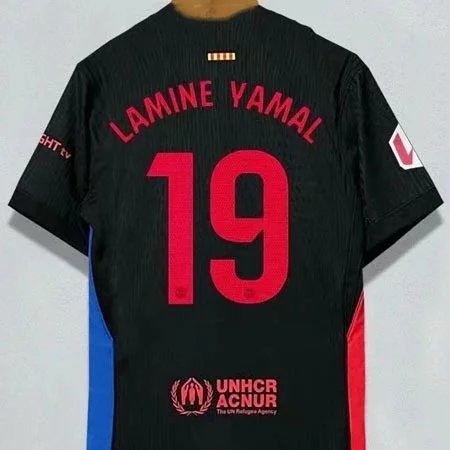 Nike FC Barcelona 2024-25 Away Lamine Yamal Soccer Jersey Black
