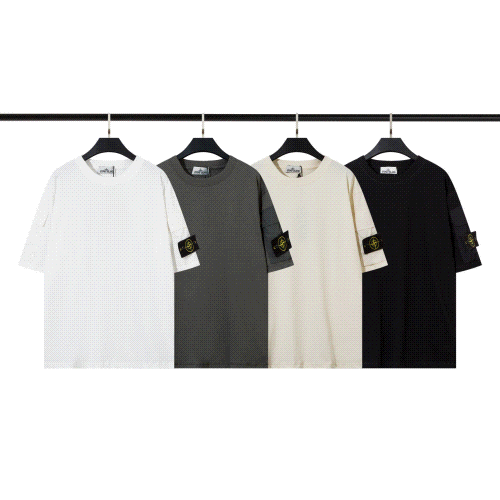 Stone Island Compass Patch Cotton T-Shirt Multicolor