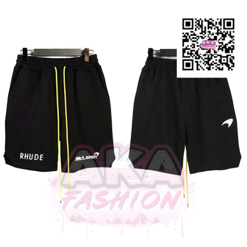 Rhude McLaren Collaboration Streetwear Shorts Black