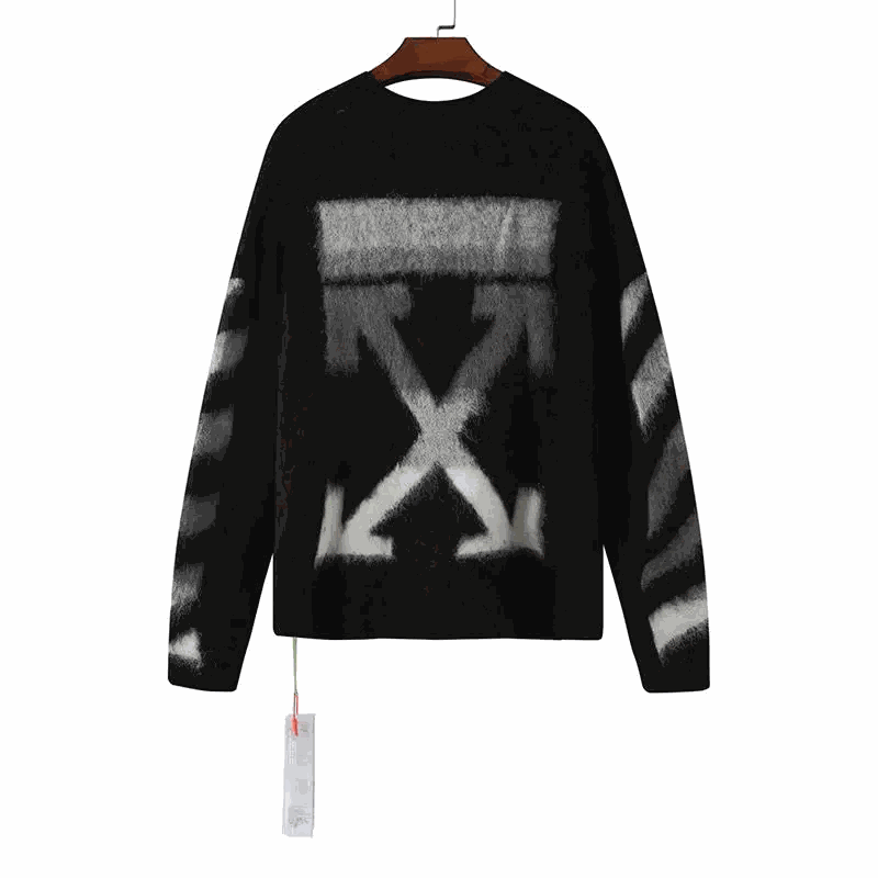 Off-White Arrows Spray Knit Sweater Black
