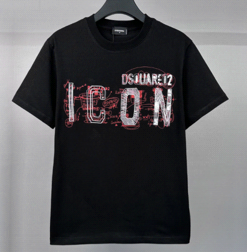 DSQUARED2 ICON Scribble Print Graphic Tee Black
