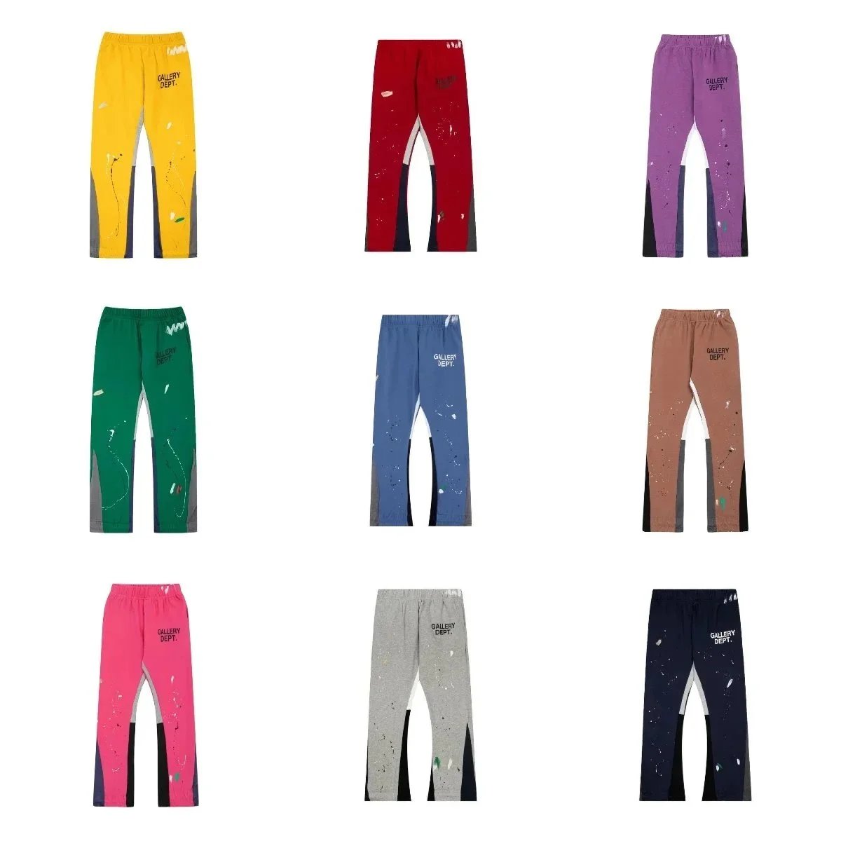 Gallery Dept. Paint Splatter Track Pants Casual Joggers Multicolor