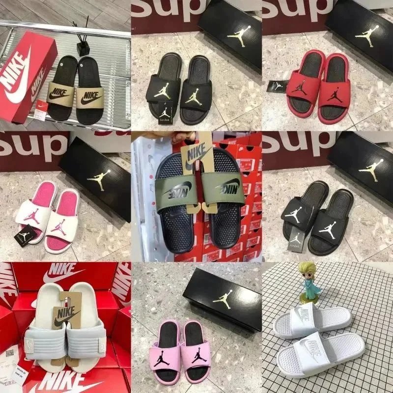 Jordan Slides Comfortable Casual Sandals Black