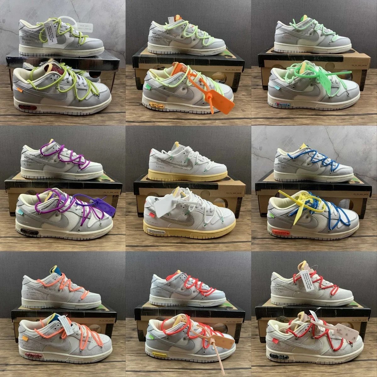 Nike Dunk Low Off-White Beaverton Sneakers Multicolor