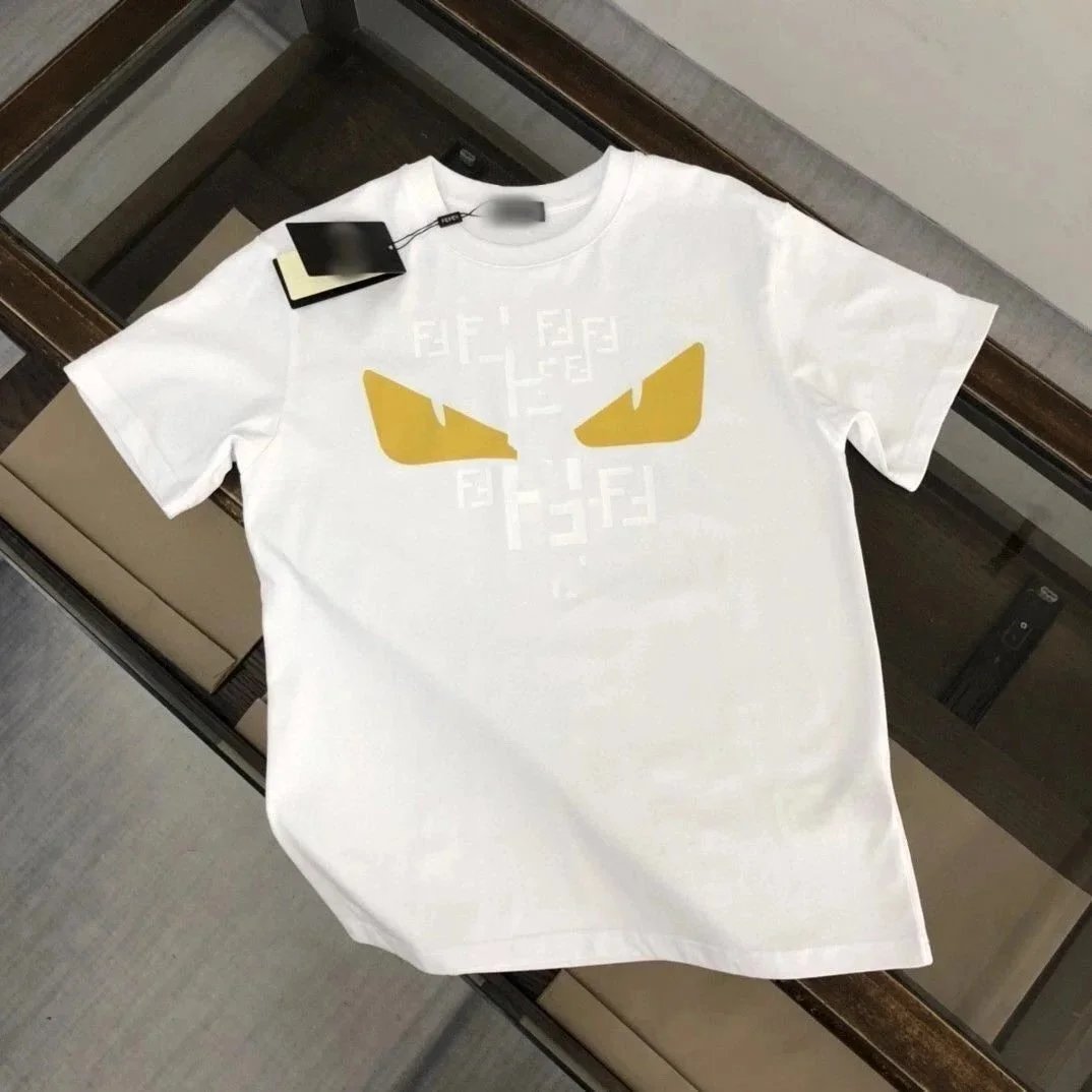 Fendi Bag Bugs Eyes Print Graphic Tee White