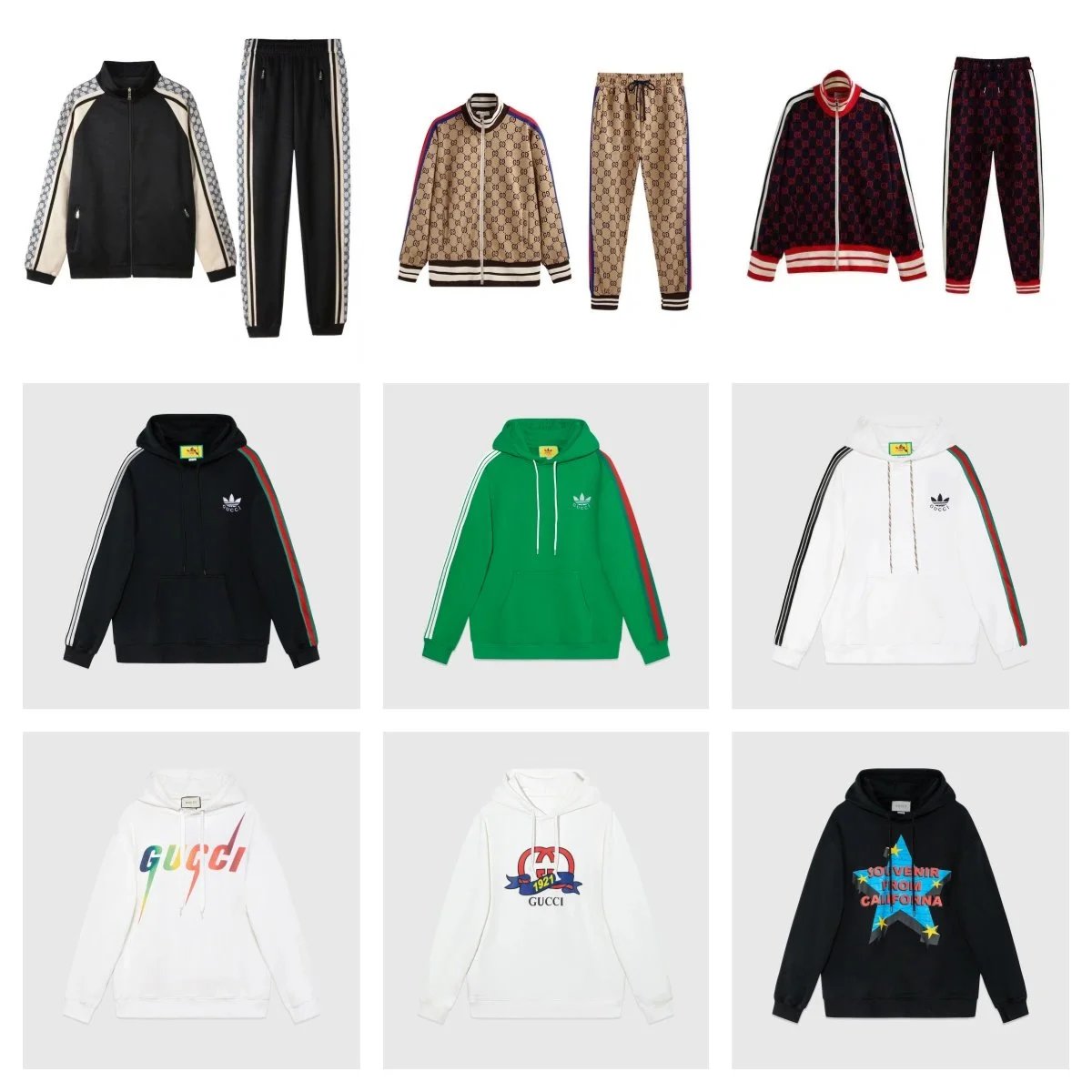 Gucci GG Track Jacket and Pants Set Casual Tracksuit Multicolor