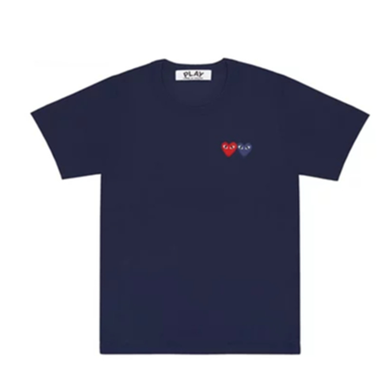 Dark blue double hearts