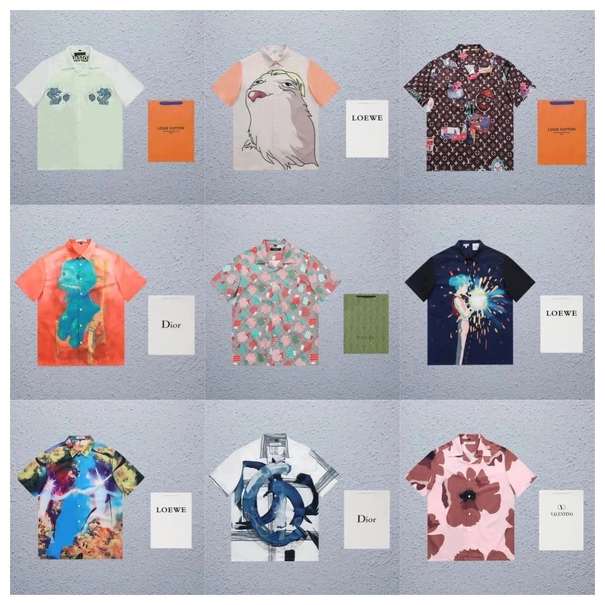 Design Graphic Print Casual Shirt Multicolor